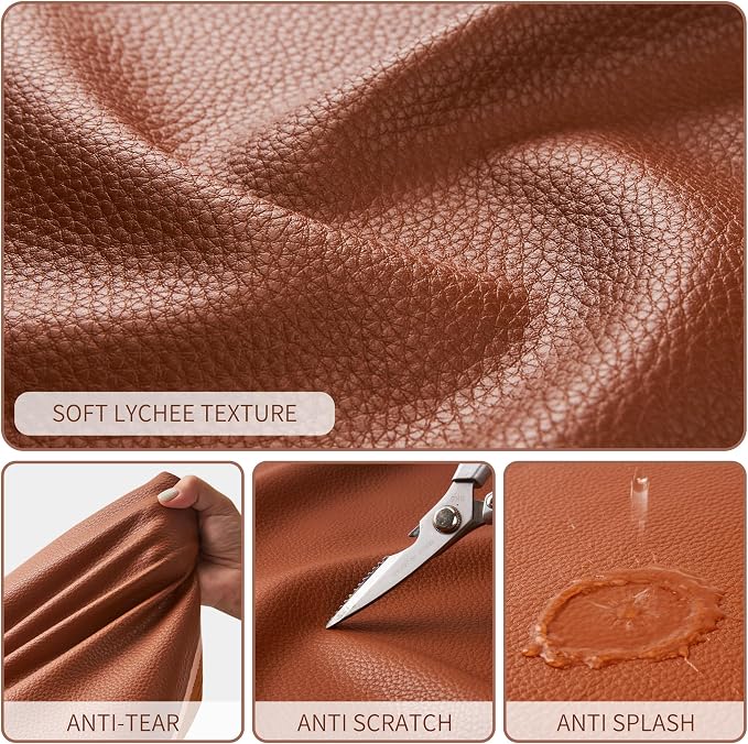 KALIDI Large Tote Bag Vegan Leather Casual Zipper Work Bag Weekender Hobo - Image 5