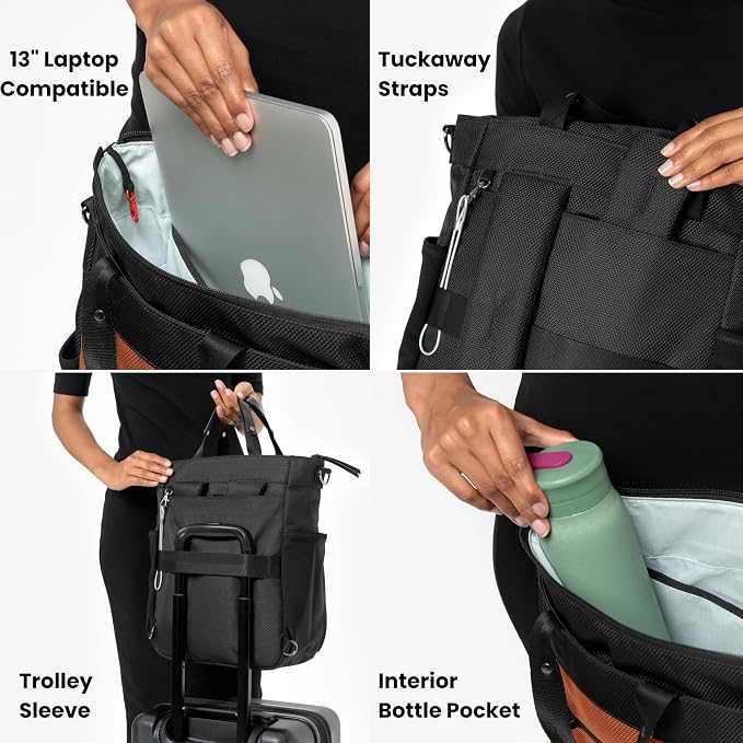 Sherpani Soleil, Anti Theft Convertible Backpack, 3 in 1 Tote Bag, Cross Body - Image 2