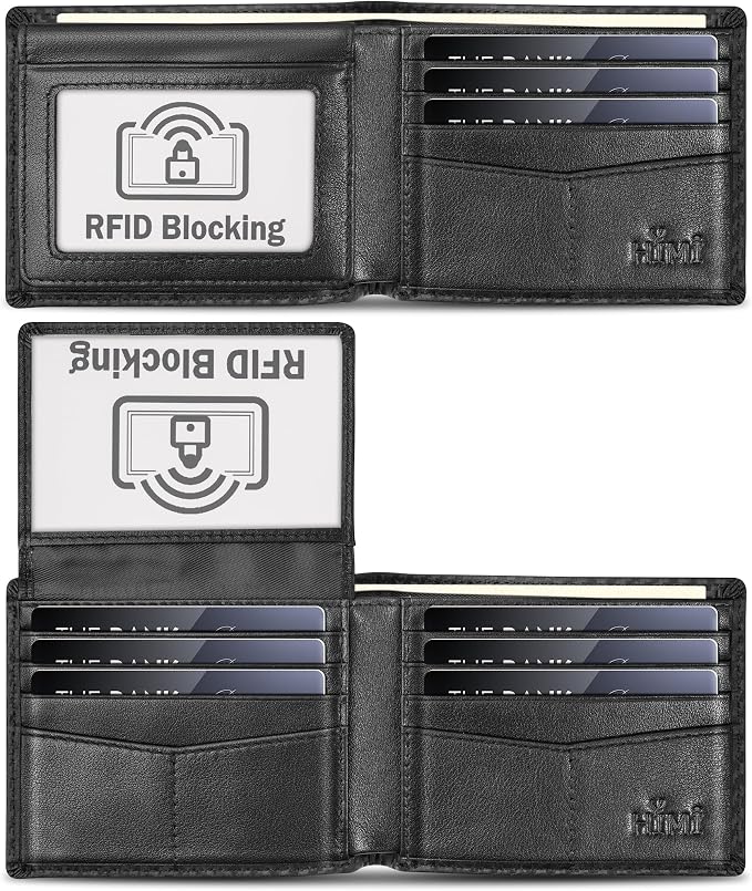 Wallet for Men-Genuine Leather RFID Blocking Bifold Stylish Wallet by WelcometoHIMI