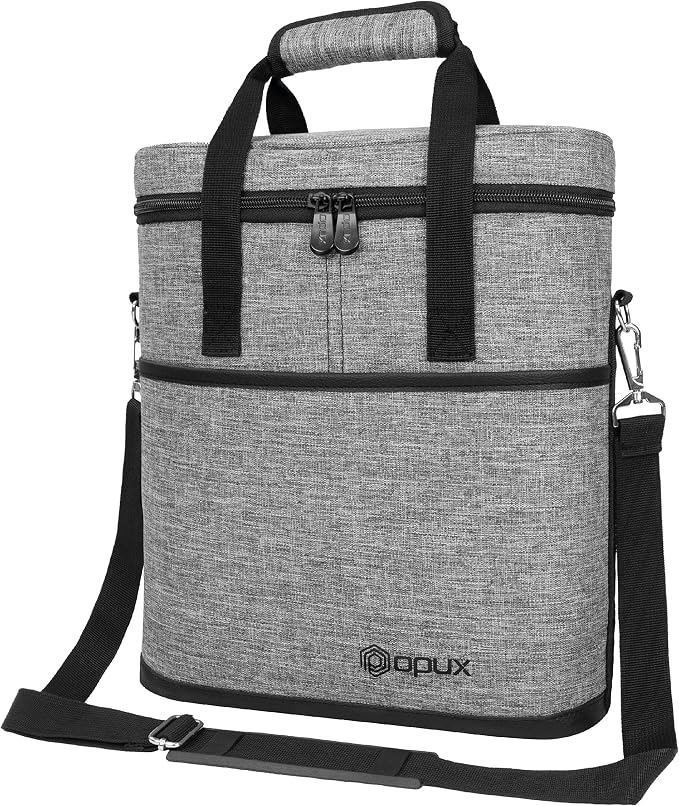 OPUX 3 Bottle Insulated Leakproof Wine Cooler Bag, Portable Wine Bottle by OPUX