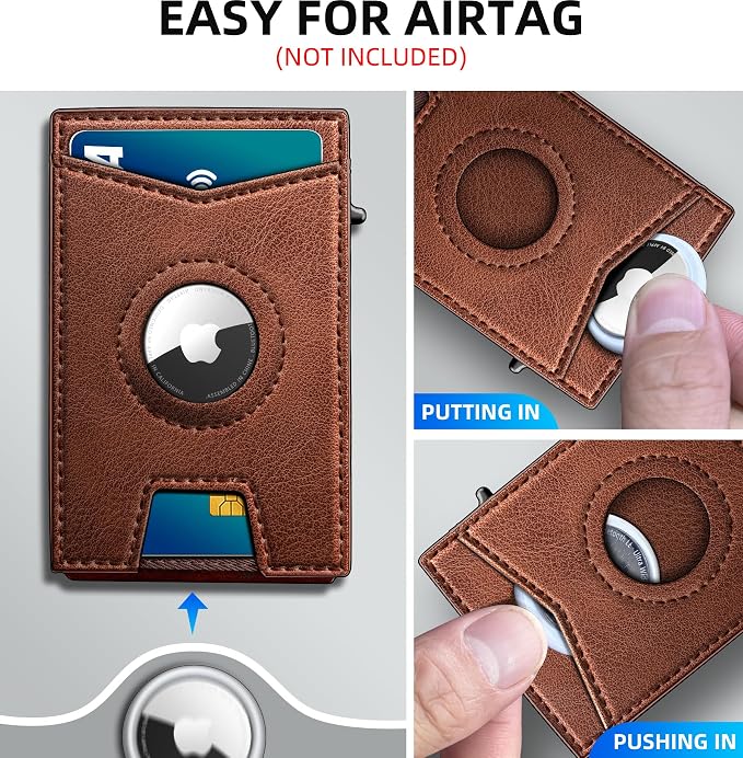 Airtag Wallet for Men, with Money Clip Gift Boxed, Slim Front Pocket Wallet - Image 4
