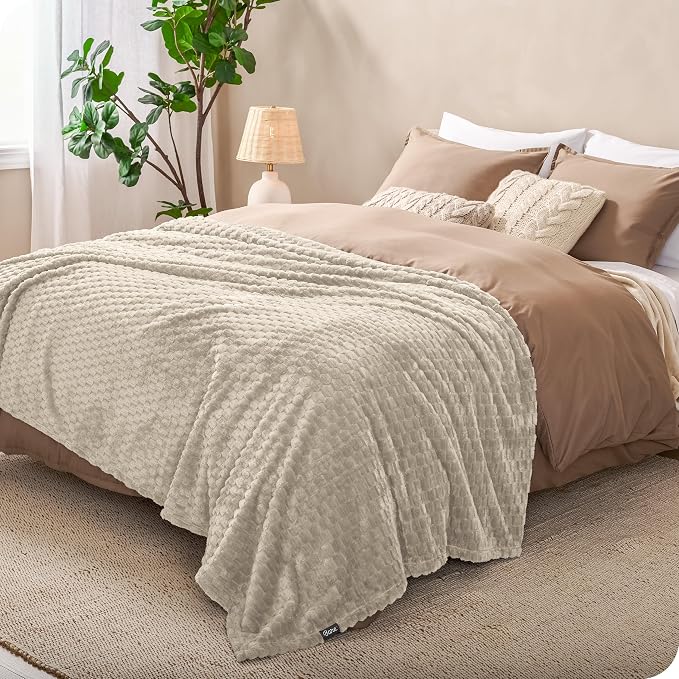 Bare Home Textured Fleece Blanket - Image 2