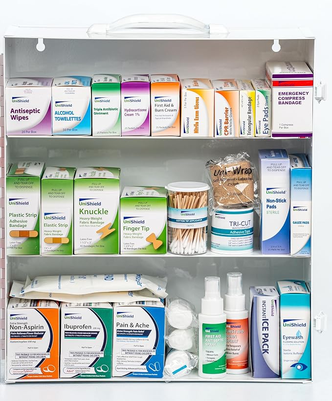 3-Shelf Metal 1st Aid Cabinet Class A, Large Capacity First Aid Wall Mount - Image 3