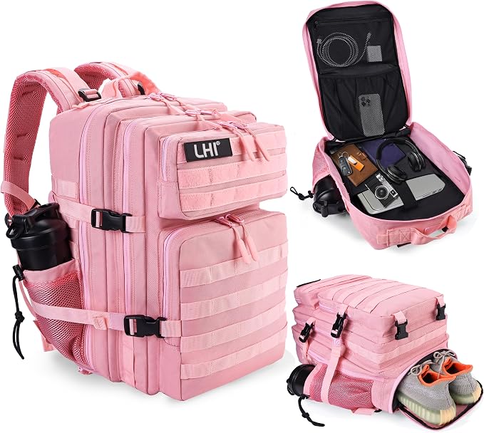 LHI Military Tactical Backpack for Men and Women 45L Army 3 Days Assault Pack by LHI