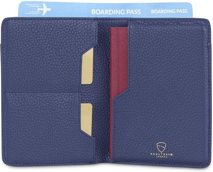 Vaultskin Leather Passport Holder, Slim RFID Blocking Travel Wallet - Image 2