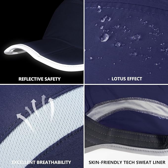 GADIEMKENSD Reflective Folding Outdoor Hat Unstructured Design UPF 50+ Sun - Image 6