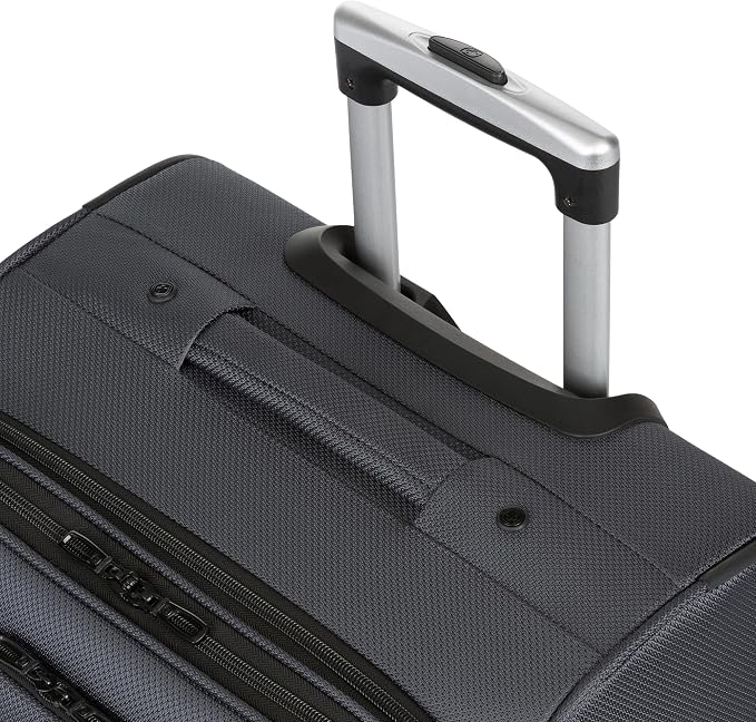 SwissGear Sion Softside Expandable Luggage, Dark Grey, Checked-Medium 25-Inch - Image 8