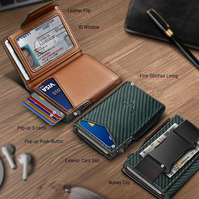 BULLIANT Men Wallet Gift Boxed, Slim Front Pocket Wallet Money Clip Card Holder - Image 2