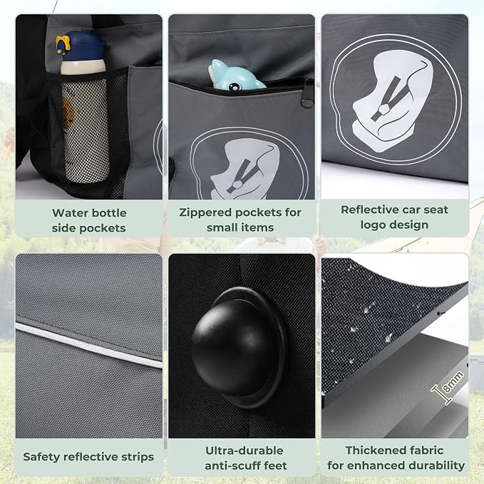 Car Seat Travel Bag for Airplane – Padded Carseat Backpack Carrier for Airport - Image 6