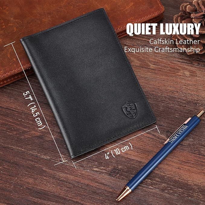 STAR VISTA Albatross Leather Travel Passport Holder, Minimalist Design - Image 2