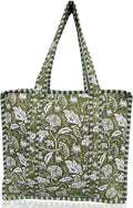 Cotton Quilted Tote Bag for Women – Large Beach & Travel Tote by ThirdEyeExport