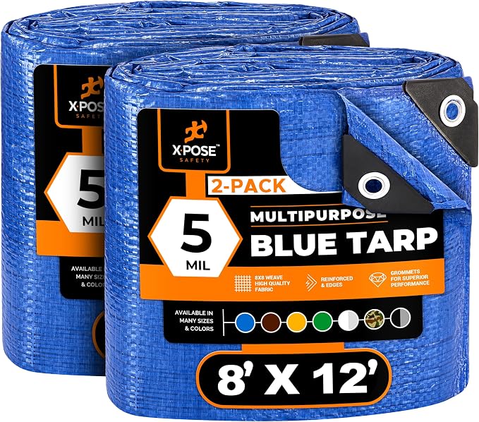 Better Blue Poly Tarp 8' x 12' by XposeSafety
