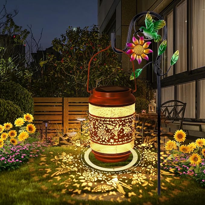 Hummingbird Solar Lanterns Outdoor Waterproof by ShtNeeg