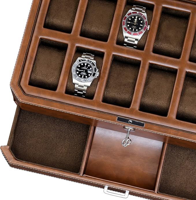 ROTHWELL 12 Slot Leather Watch Box - Image 9