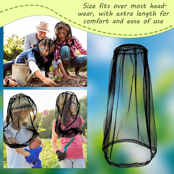 6 Pack Mosquito Head Net Bug Wearable Head Net Mesh - Image 5