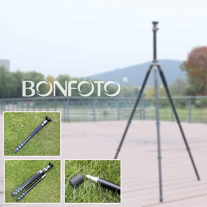 BONFOTO Portable Aluminum Alloy B674A Lightweight Camera Travel Tripod Monopod - Image 8