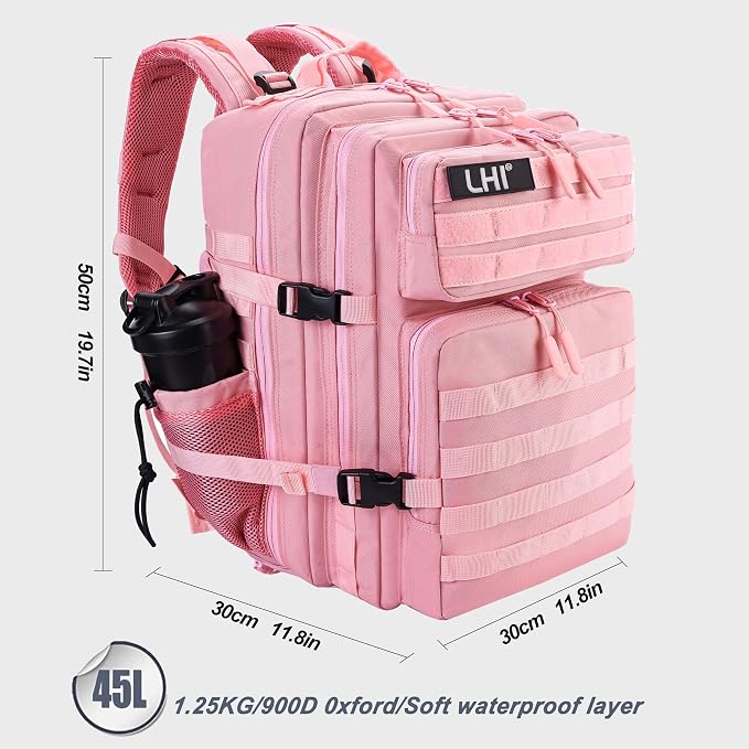 LHI Military Tactical Backpack for Men and Women 45L Army 3 Days Assault Pack - Image 2