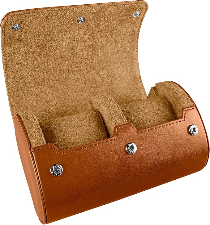 Barton Leather Watch Roll for 2 Watches | Convenient Organizer Case for Travel - Image 4