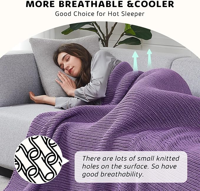 L'AGRATY Knitted Weighted Blanket - Image 4
