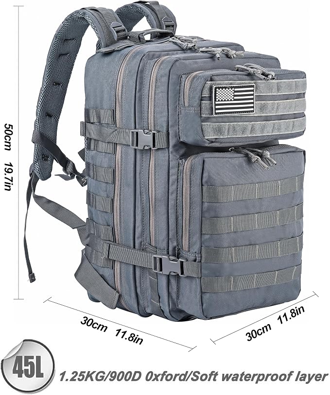 LHI Military Tactical Backpack for Men and Women 45L Army 3 Days Assault Pack - Image 3