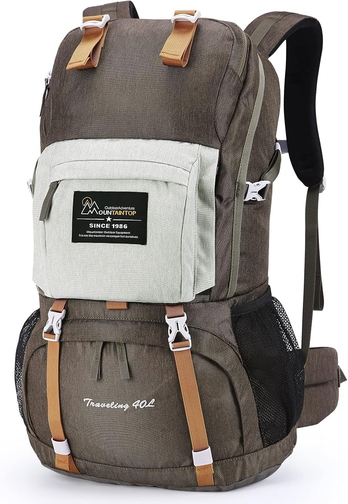 MOUNTAINTOP 40L Hiking Backpack Lightweight Travel Backpack by MOUNTAINTOP