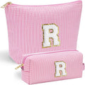 YOOLIFE Initial Makeup Bag for Girls, Travel Cosmetic Bag by YOOLIFE