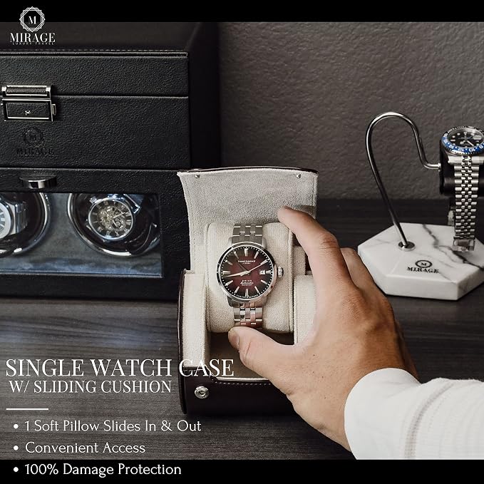 Brown/Ivory - 1 Watch Travel Case - Image 4