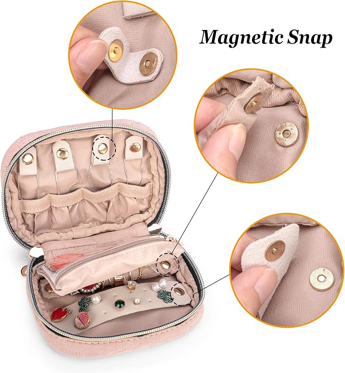 Teamoy Mini Jewelry Travel Case, Storage Organizer Bag - Image 3