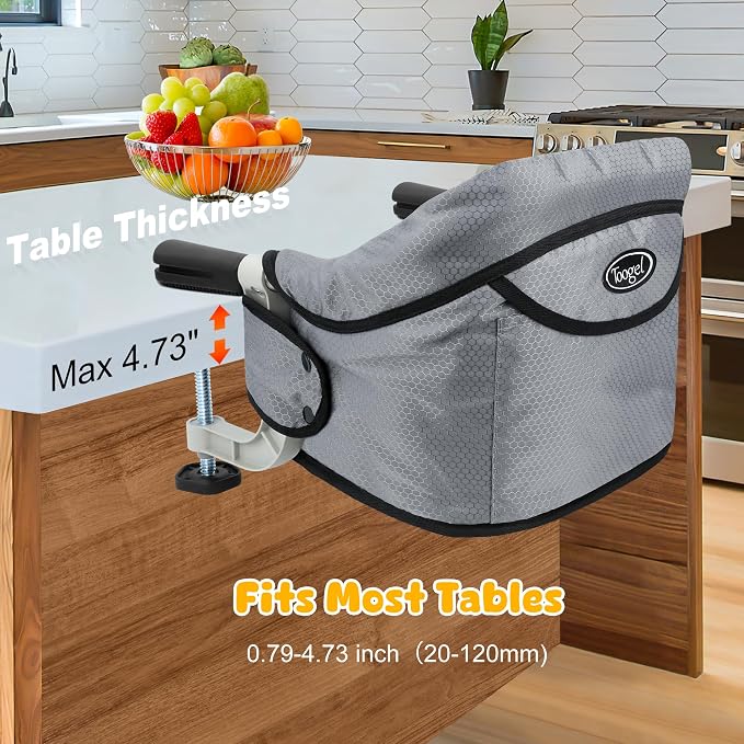 Hook On Chair, Portable Table High Chair, Folding Compact Baby Seat - Image 2