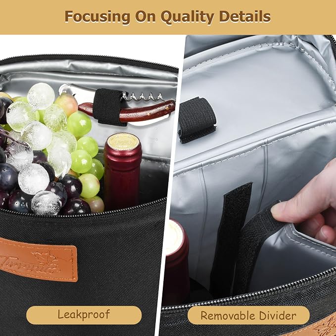 Tirrinia 2 Bottle Wine Gift Tote Carrier - Image 3