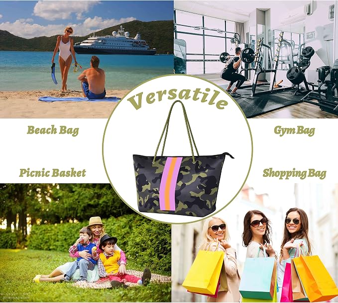 QOGiR Neoprene Multipurpose Beach Bag Tote - Image 8