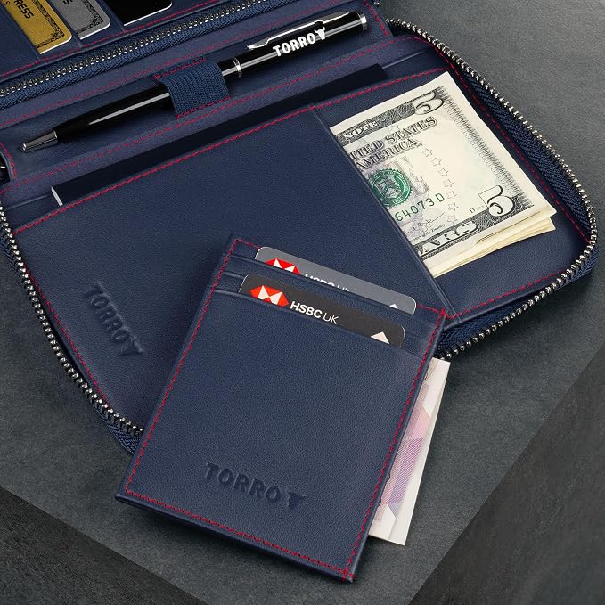 TORRO Travel Wallet – Genuine Leather Travel Organiser - Image 5