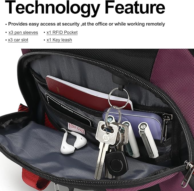 Boavan Laptop Backpack for men, 17.3 inch Laptop Bag - Image 3