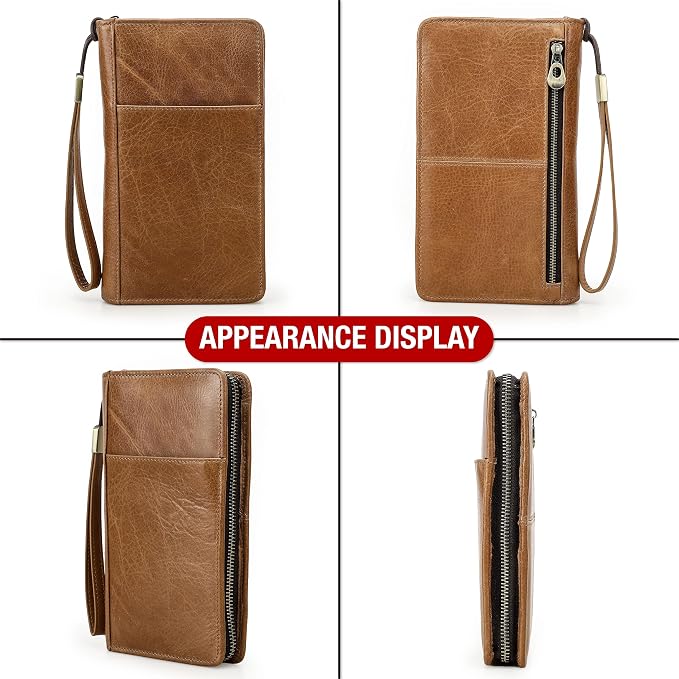 Top Grain Leather Travel Passport Wallet Holder - Image 7