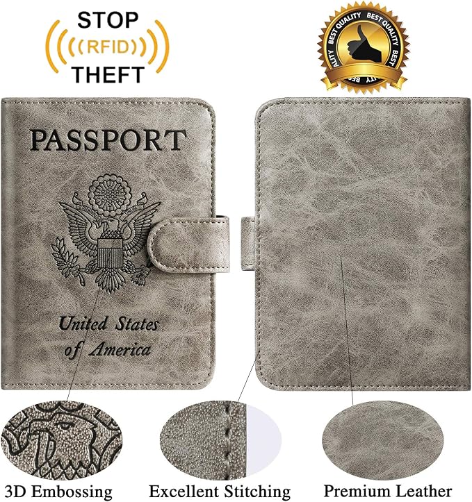 Passport Holder Cover Wallet RFID Blocking Leather Card Case Travel Accessories - Image 2