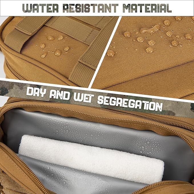 QT&QY Tactical Toiletry Bag For Men Hygiene Bag EDC Military Tool Molle Pouches - Image 3