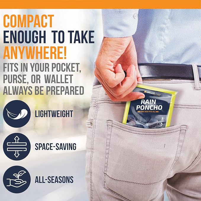 Hagon PRO Disposable Rain Ponchos - Image 3