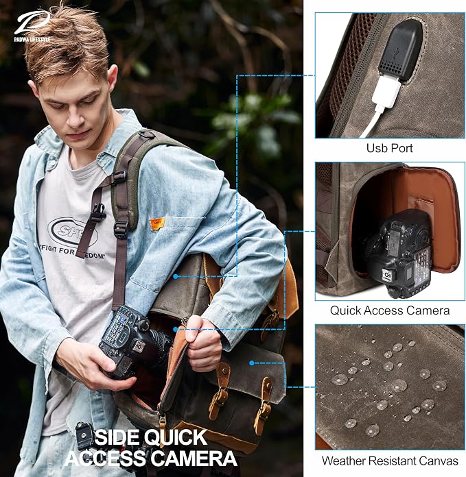 Padwa Lifestyle Coffee Camera Backpack - Image 5
