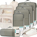 BAGAIL 4 Set/6 Set/8 Set Compression Packing Cubes Travel Accessories by BAGAIL