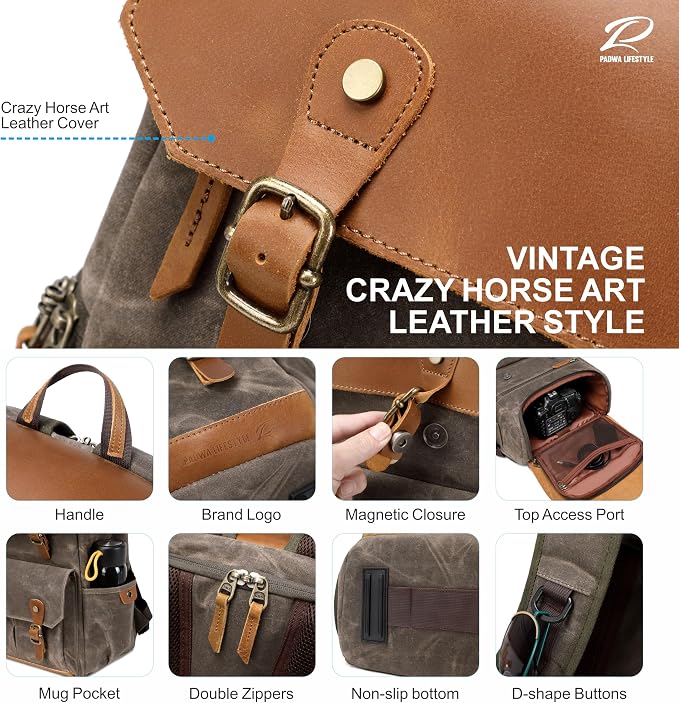 Padwa Lifestyle Coffee Camera Backpack - Image 7