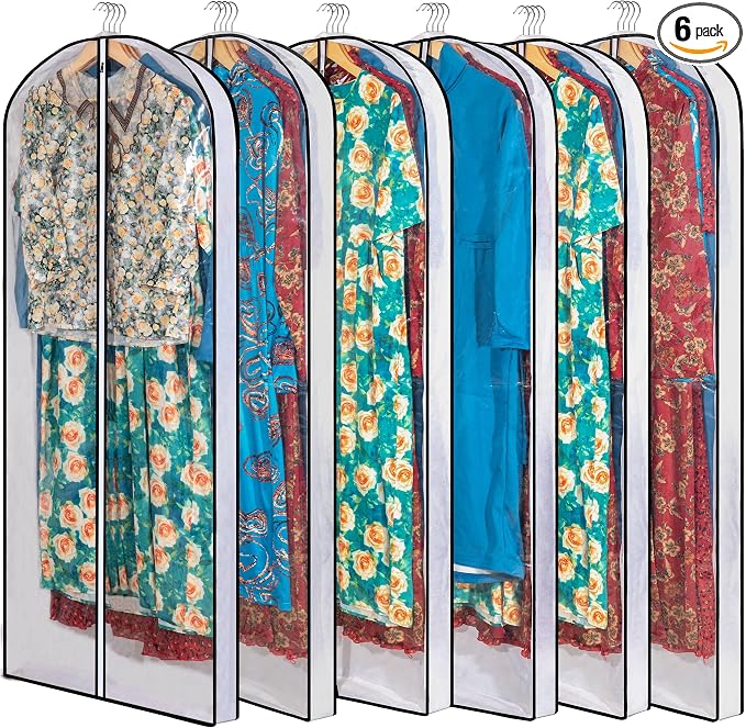 Clear Garment Storage with 4" Gusseted Hanging Covers by MsKitchen
