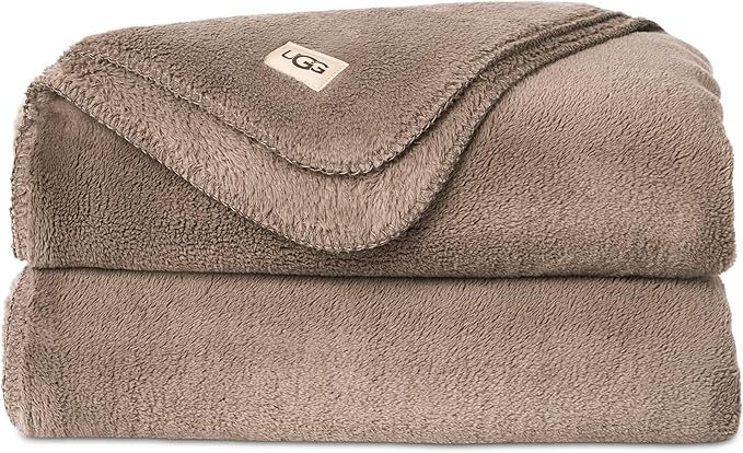 UGG Whitecap Plush Throw Blanket Fleece Lightweight Soft Throw by UGG
