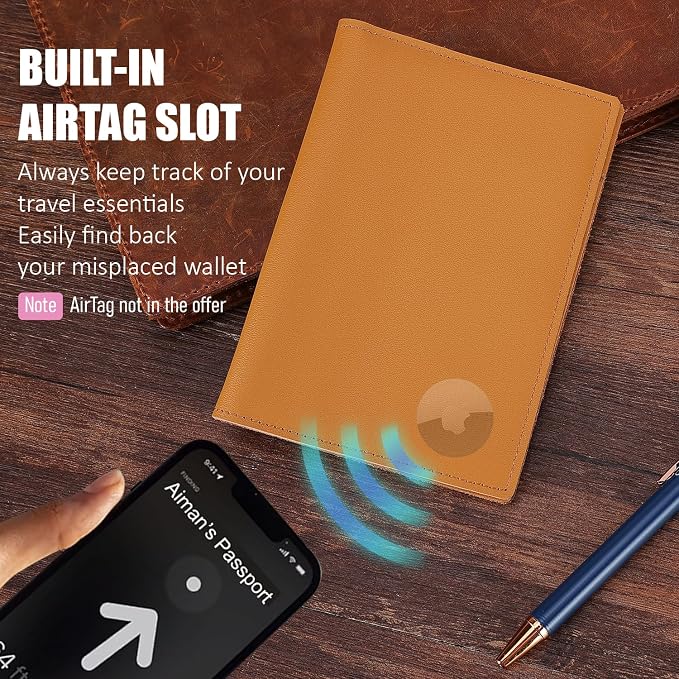 STAR VISTA Albatross Leather Travel Passport Holder, Minimalist Design - Image 8