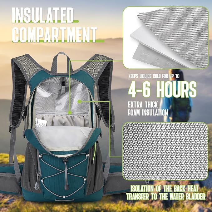 N NEVO RHINO Hydration Backpack, 18L Multipurpose Hiking Backpack - Image 3