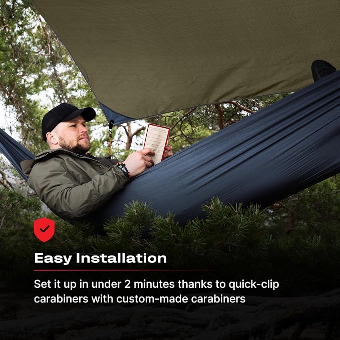 Rain Fly 12x10 Lightweight Survival Camping Tarp; 100% Waterproof; Makes a - Image 9