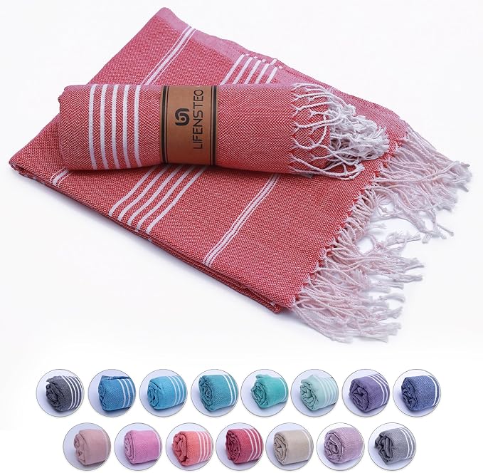 Oversized Sand Resistant Prewashed Turkish Cotton Quick Drying, Lightweight by LIFENSTEO
