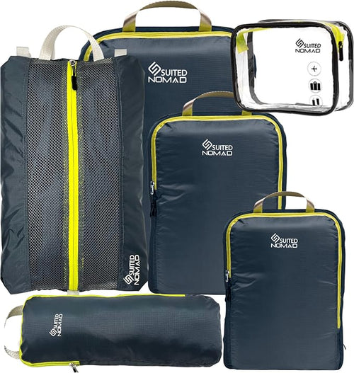 6 Set/3 Set Ultralight Compression Packing Cubes, Suitcase and Backpack Travel by SUITEDNOMAD