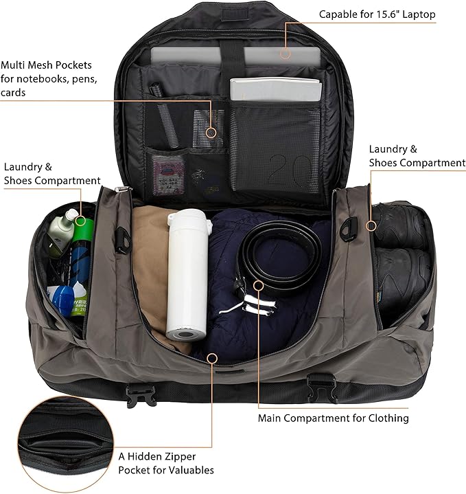 Ubon Large Duffel Bag Weekender Bags - Image 3