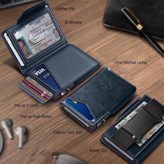 BULLIANT Men Wallet Gift Boxed, Slim Front Pocket Wallet Money Clip Card Holder - Image 2