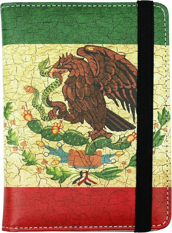 Mexico Flag Passport Holder for Women and Men PU Leather Passport Cover for by bassyilCustomizedforlife